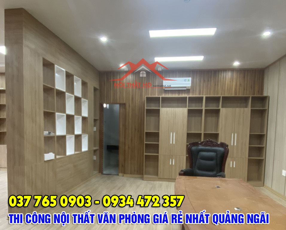 Thi công nội thất văn phòng cơ quan tỉnh ủy trọn gói đẹp giá rẻ nhất tại Quảng Ngãi