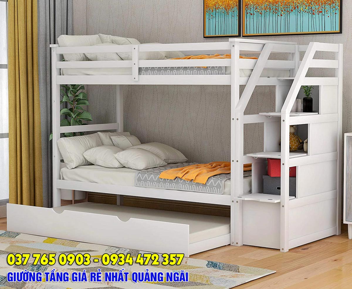 Mẫu giường tầng trẻ em đẹp hiện đại đa năng GT01