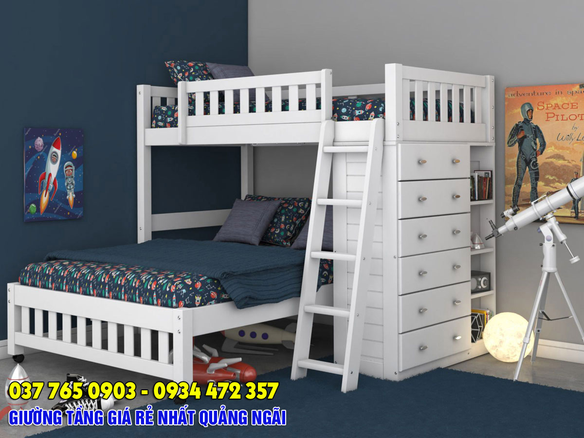 Mẫu giường tầng trẻ em đẹp hiện đại đa năng GT02