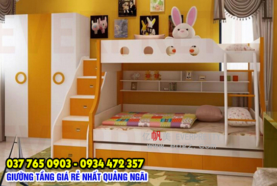 Mẫu giường tầng trẻ em đẹp hiện đại đa năng GT93