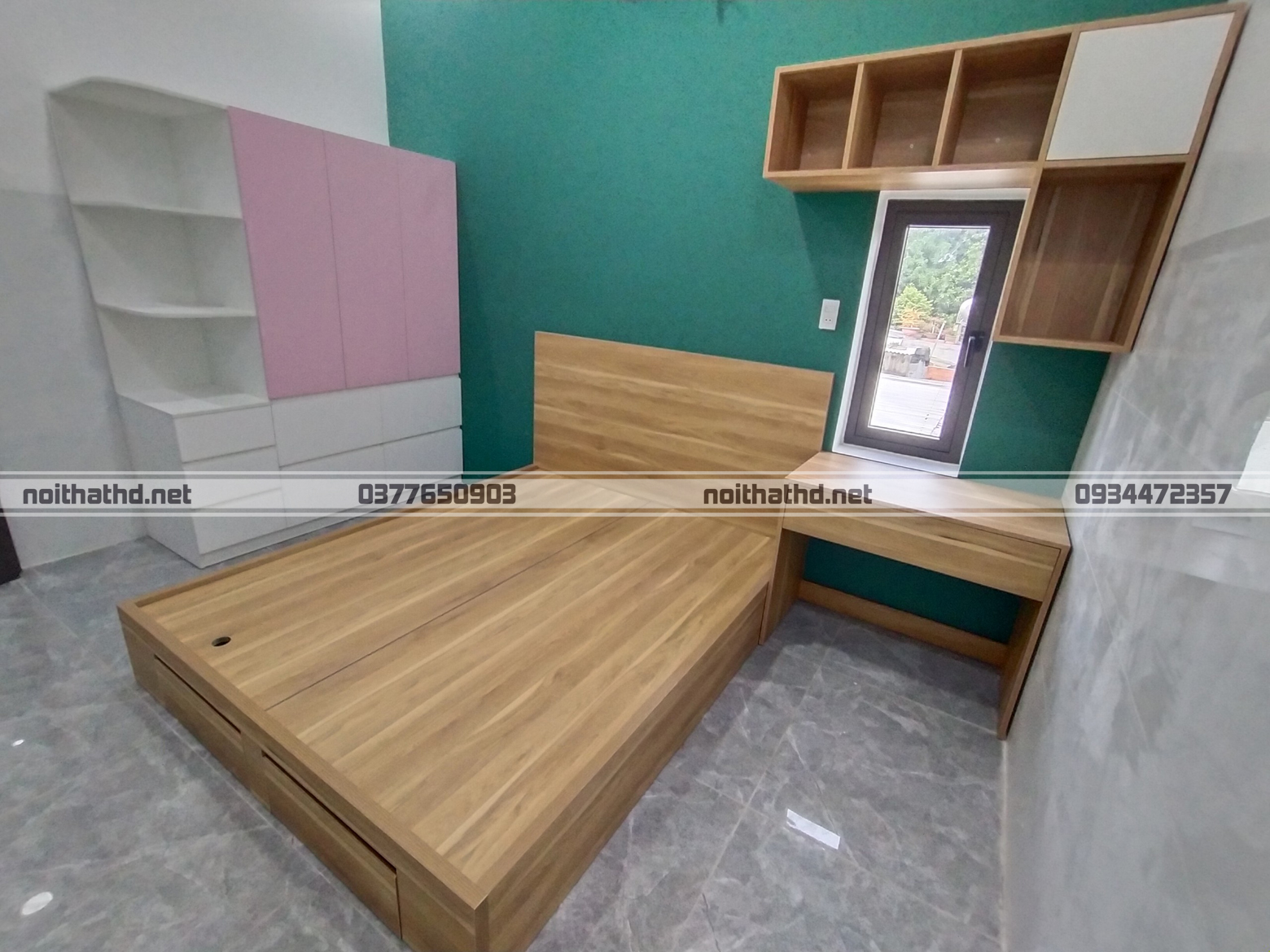 Thiết kế thi công nội thất phòng ngủ bé gái nhà khách tại TP Quảng Ngãi 2023