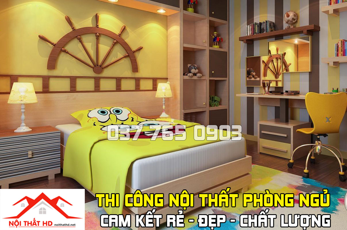 Thiết kế thi công nội thất phòng ngủ bé trai giá rẻ tại Quảng Ngãi