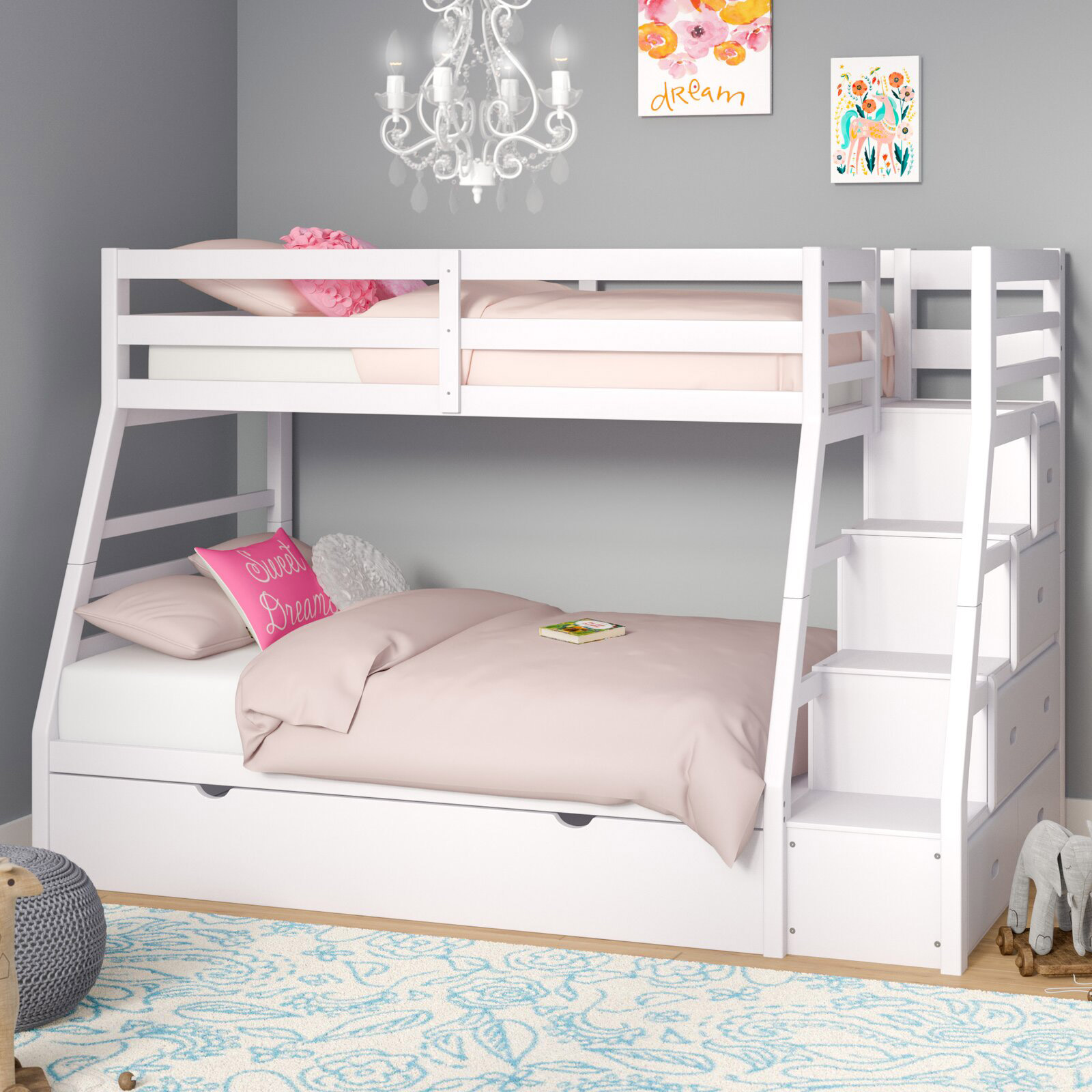 Mẫu giường tầng trẻ em đẹp hiện đại đa năng GT04