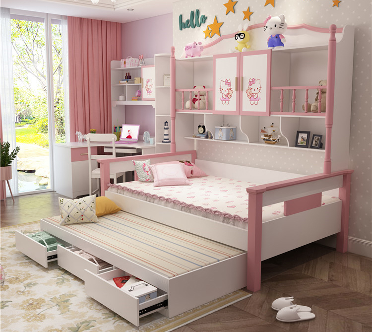 Mẫu giường tầng trẻ em đẹp hiện đại đa năng GT41