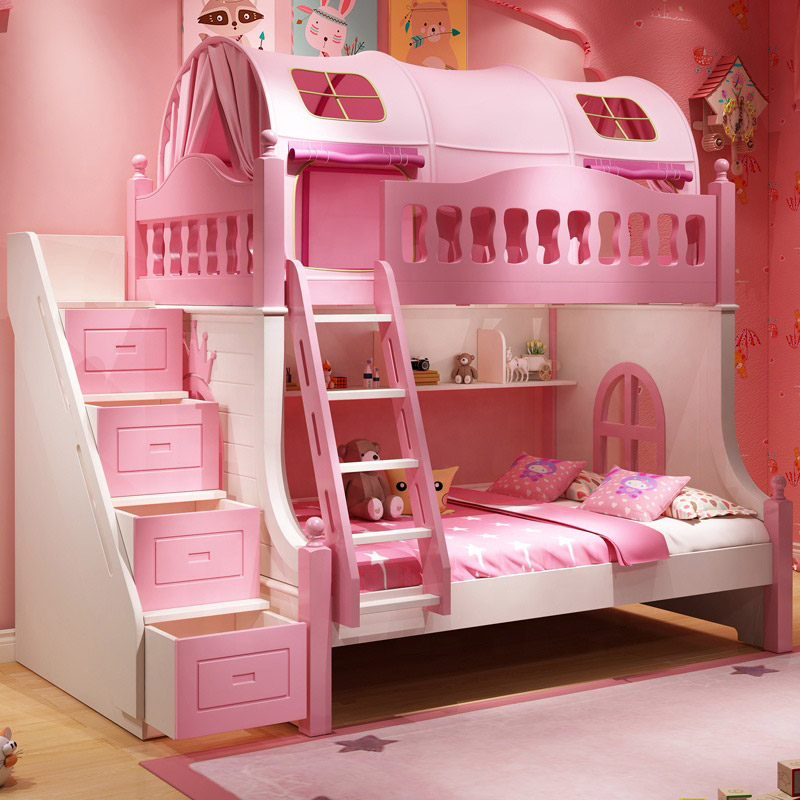 Mẫu giường tầng trẻ em đẹp hiện đại đa năng GT82