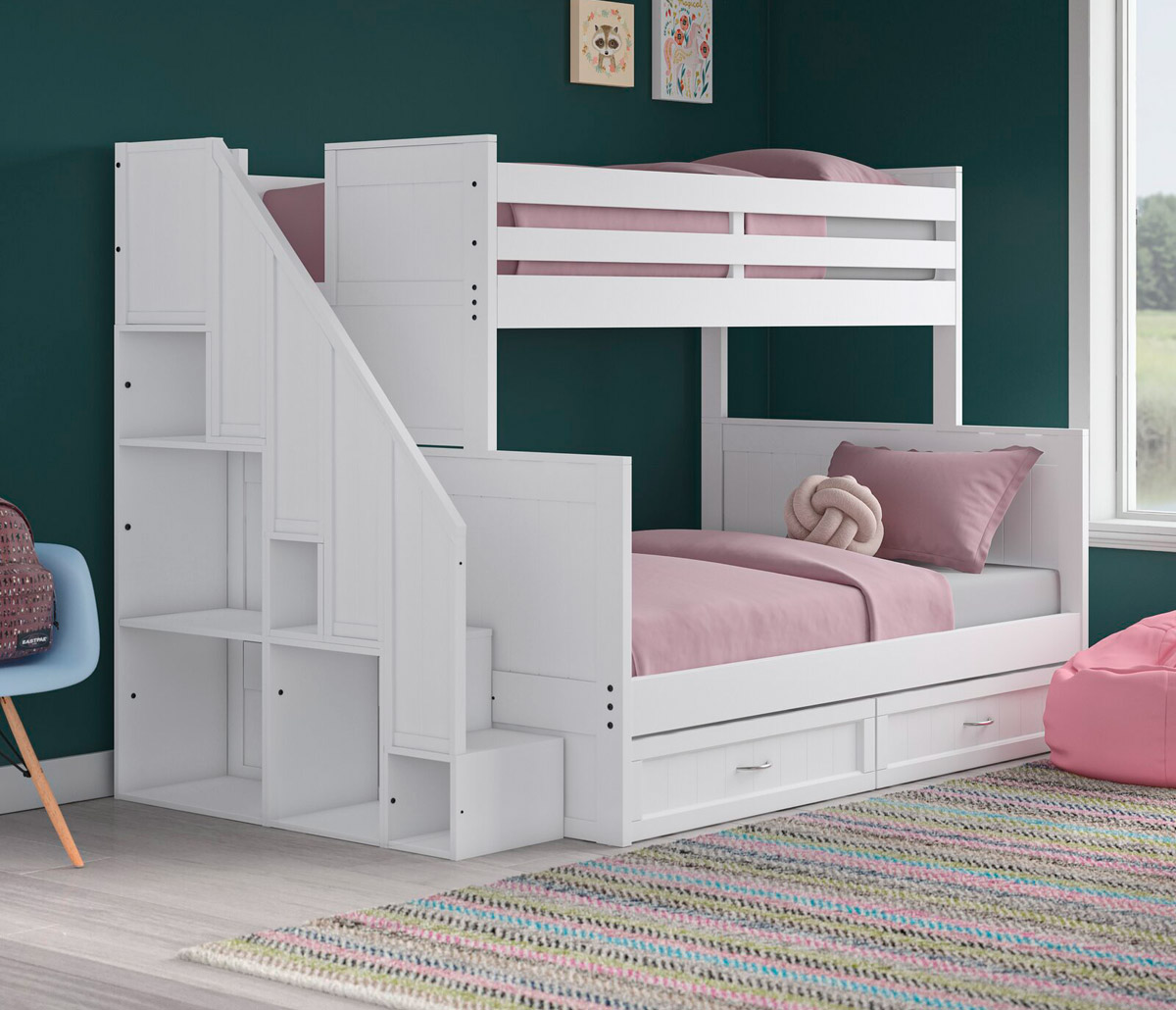 Mẫu giường tầng trẻ em đẹp hiện đại đa năng GT85